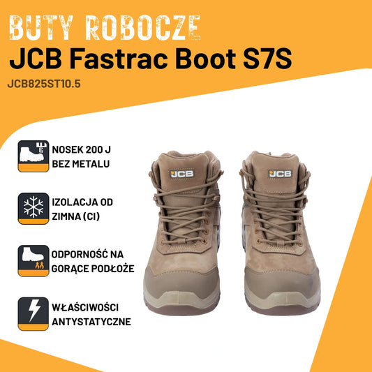 JCB Workwear Trzewiki Robocze Fastrac S7S Wodoszczelne Piaskowe