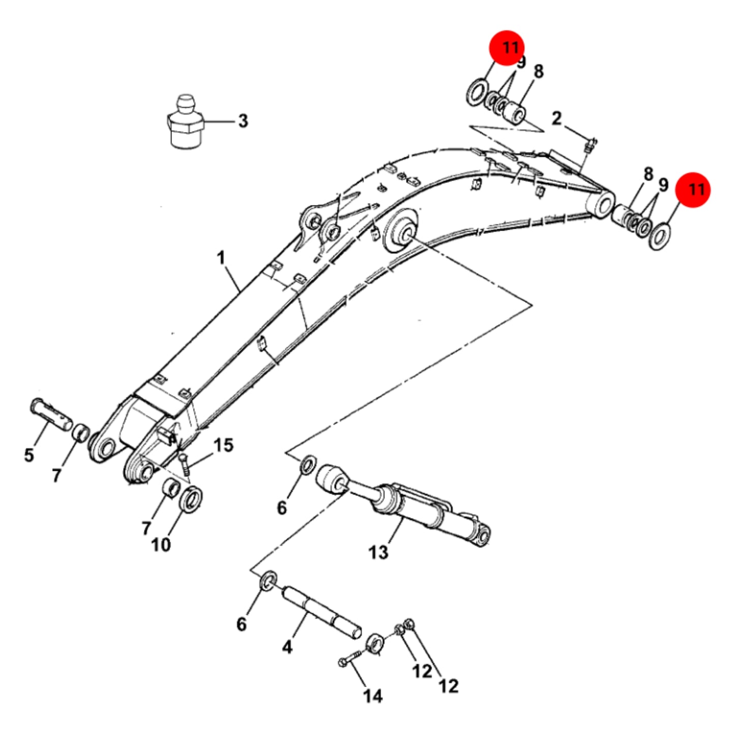 JCB Podkładka Koparka Ładowarka 3CX 4CX KLV0035 Oryginał