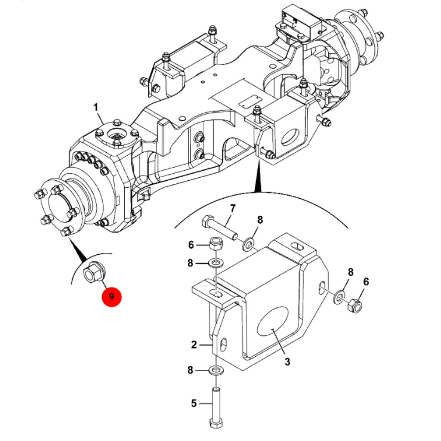 JCB Nakrętka Koła Koparka Ładowarka Części 826/01732 Oryginał