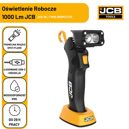 JCB Podwójne oświetlenie inspekcyjno / robocze 1000 lm