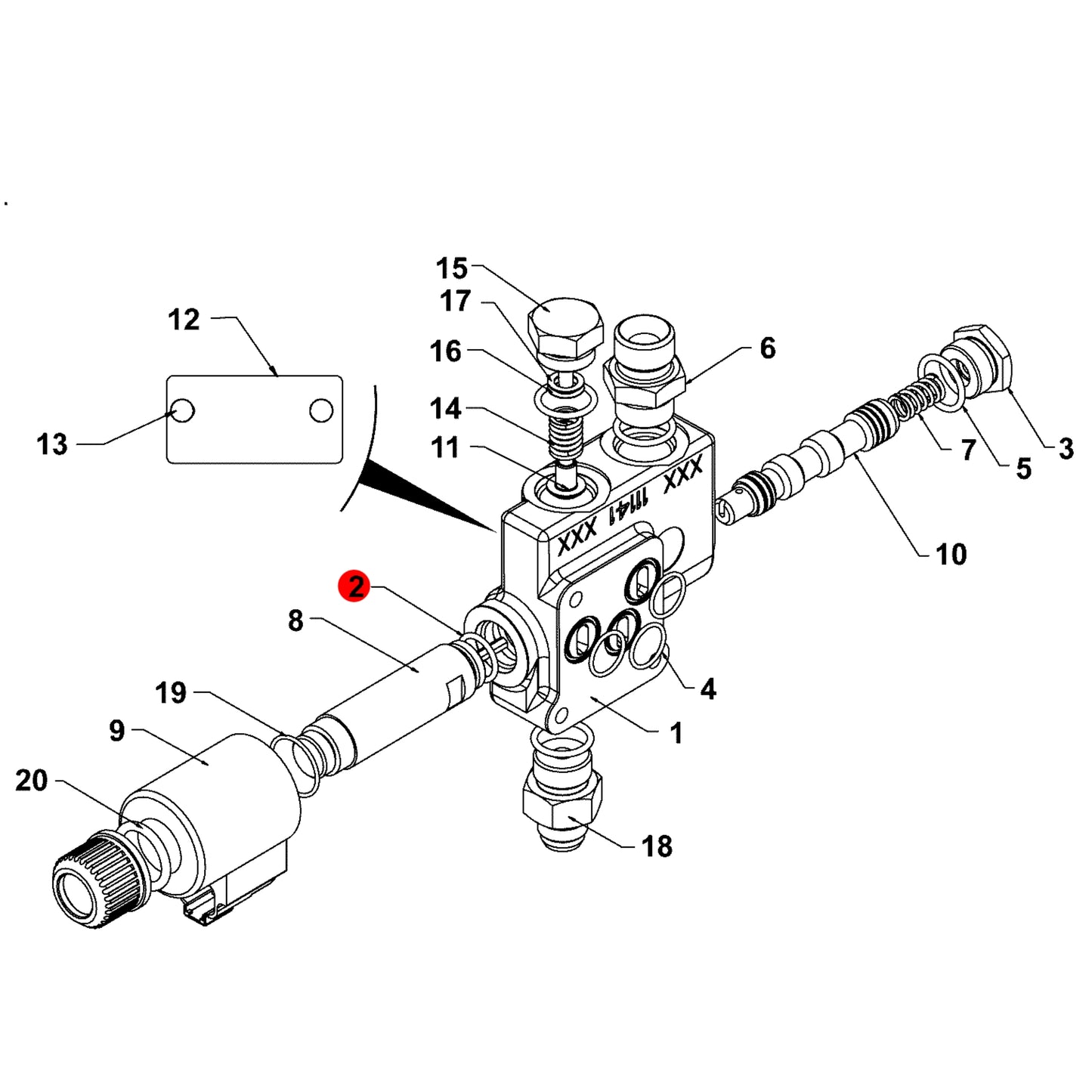 JCB Zestaw Uszczelek Zaworu Luc Hydrauliczny Koparka 3CX 25/222740 Oryginał