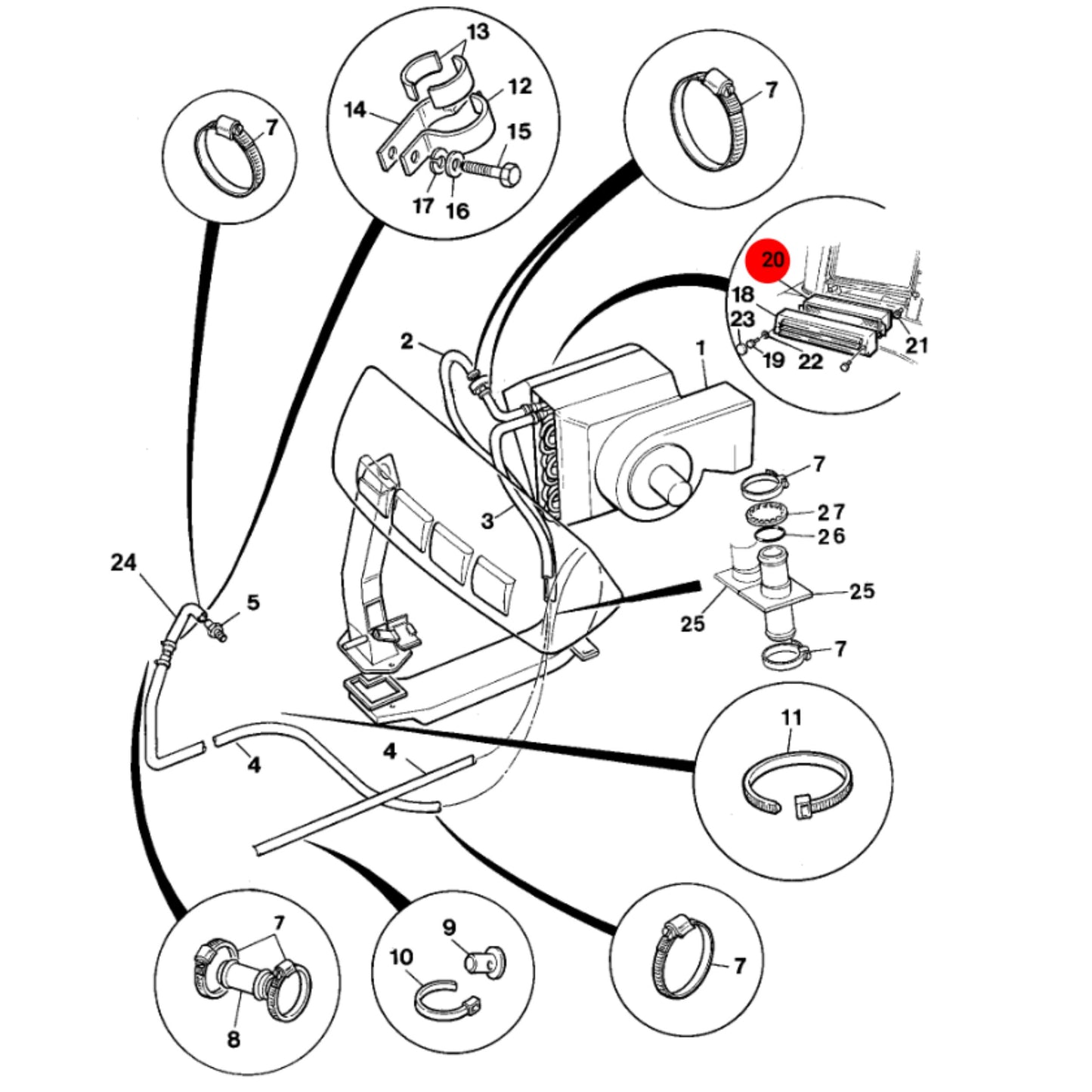 JCB Filtr Powietrza Kabiny Powietrze Koparka Ładowarka 401/A6075 Oryginał