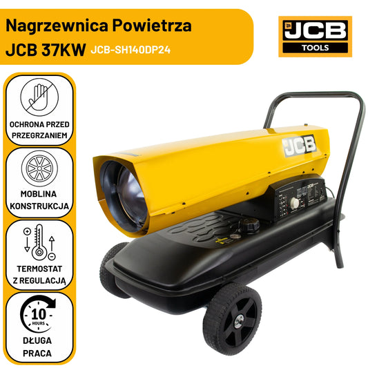 Nagrzewnica olejowa JCB 37 kW z termostatem i wyświetlaczem elektronicznym