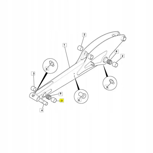 JCB Tuleja Koparka Ładowarka Części Zamienne 232/03907 Oryginał