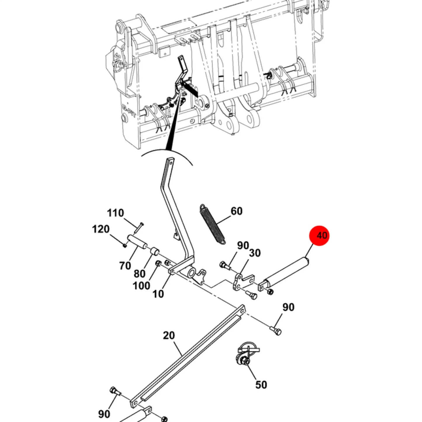 Sworzeń koparka ładowarka 3CX 4CX – oryginalna część JCB | Interhandler Szczecin