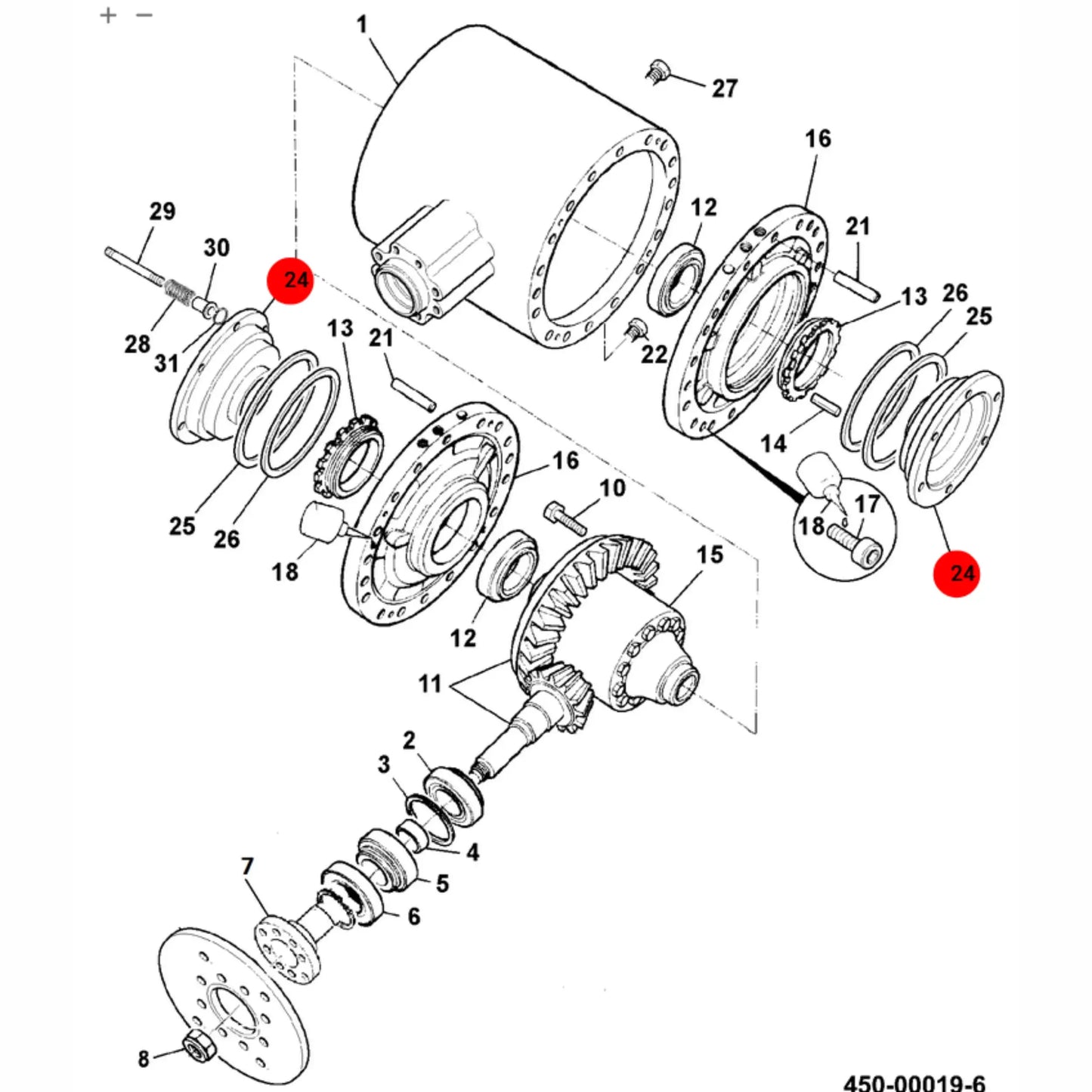 Tłok hamulca 220mm x 57 5mm x 134mm koparka – oryginalna część JCB | Interhandler Gdańsk