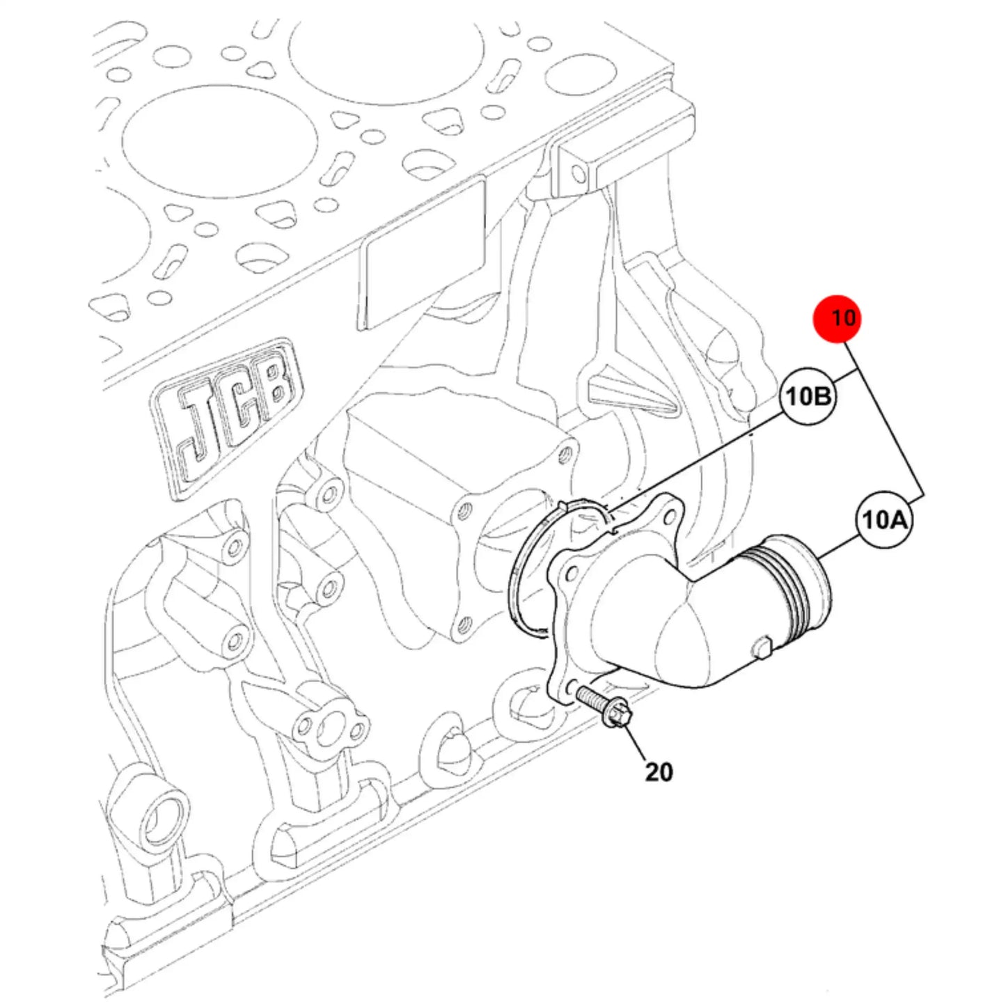 Łącznik koparka ładowarka 3CX 4CX – oryginalna część JCB | Interhandler Warszawa