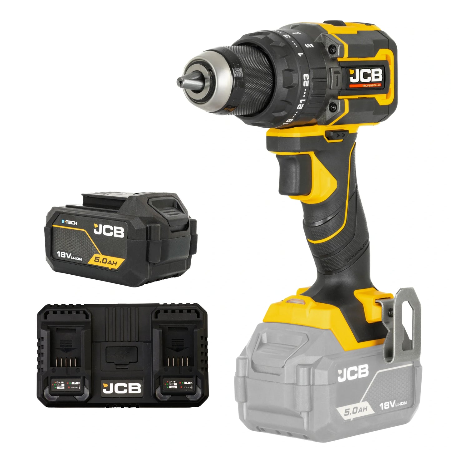 Wiertarki akumulatorowe JCB 18PCD-75 75 Nm – wiertarko wkrętarki akumulatorowe, prezentacja produktu