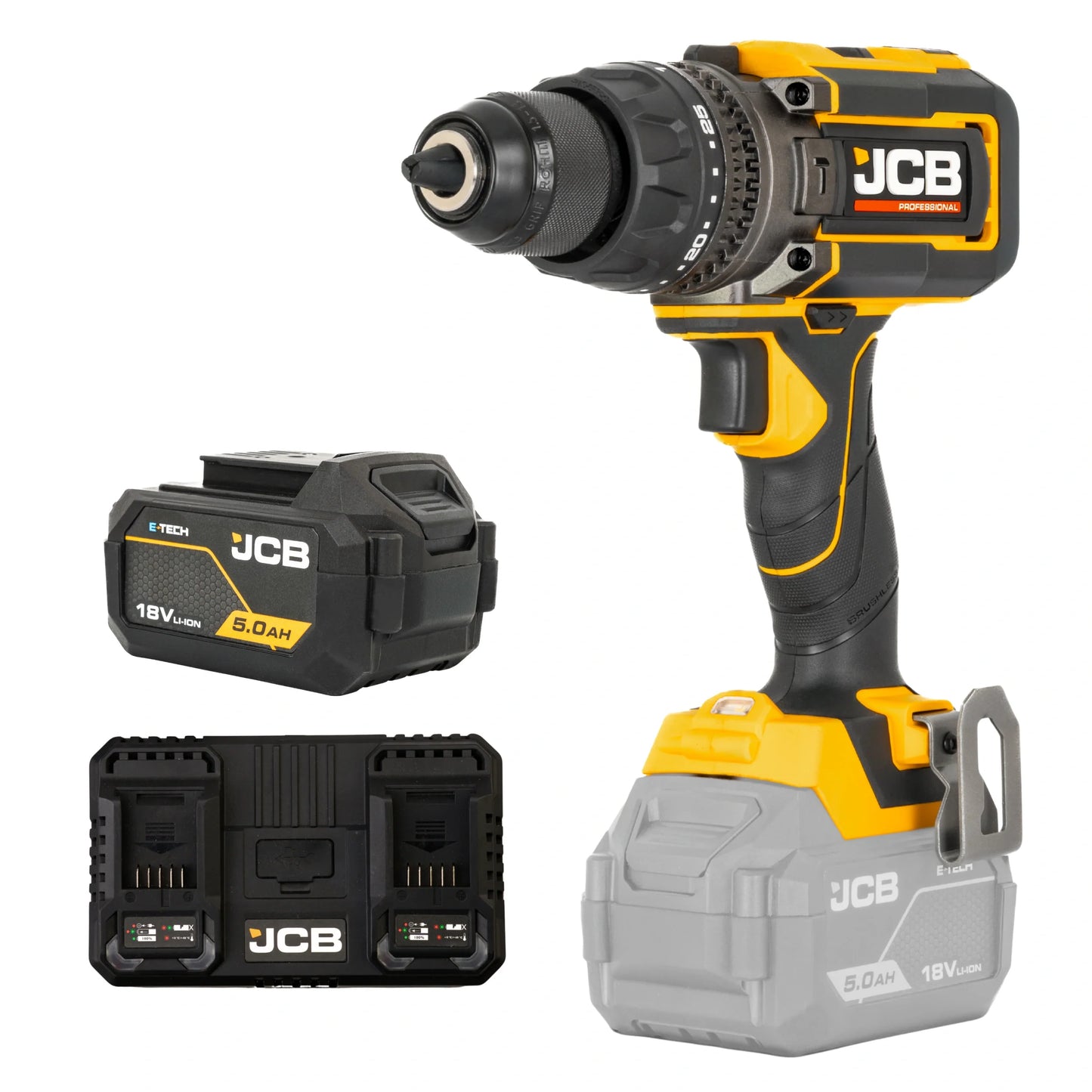 Wiertarki akumulatorowe JCB 18PCD-160 160 Nm – wiertarko wkrętarki akumulatorowe, prezentacja produktu