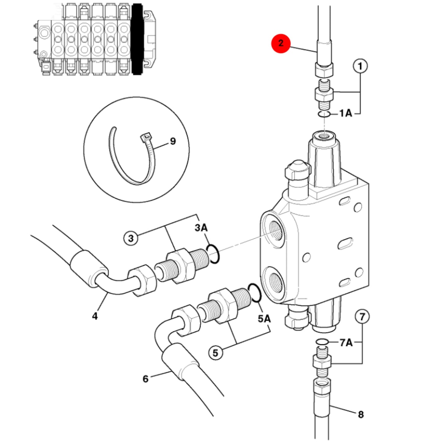 JCB Wąż 1/4 Bsp 1700Mm Hydrauliczny Koparka Ładowarka 649/51472 Oryginał