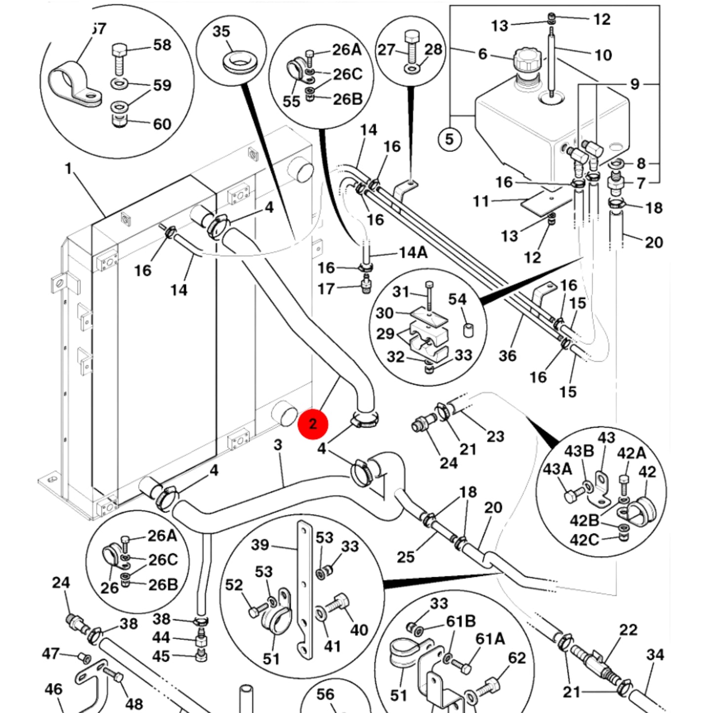 JCB Wąż Hydrauliczny Koparka Ładowarka 834/11332 Oryginał