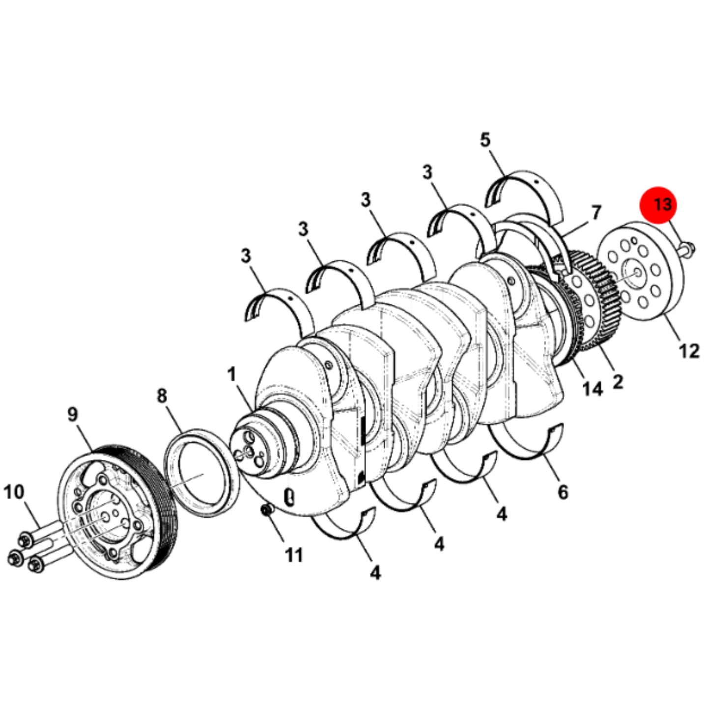 JCB Śruba Koparka Ładowarka Części 1317/3411Z Oryginał