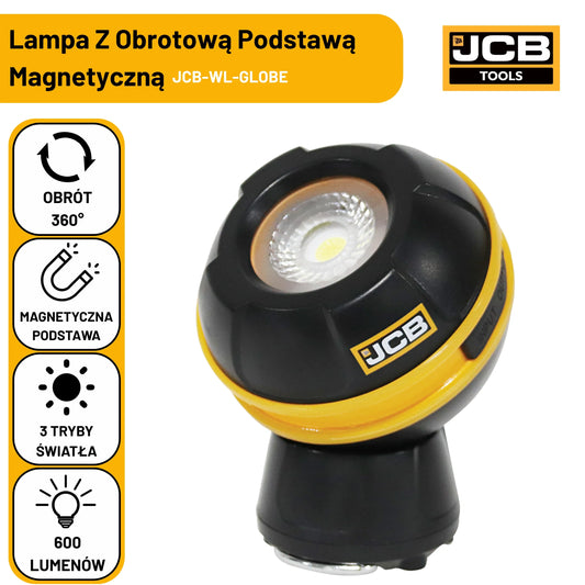 JCB Oświetlenie robocze z obrotową podstawą magnetyczną