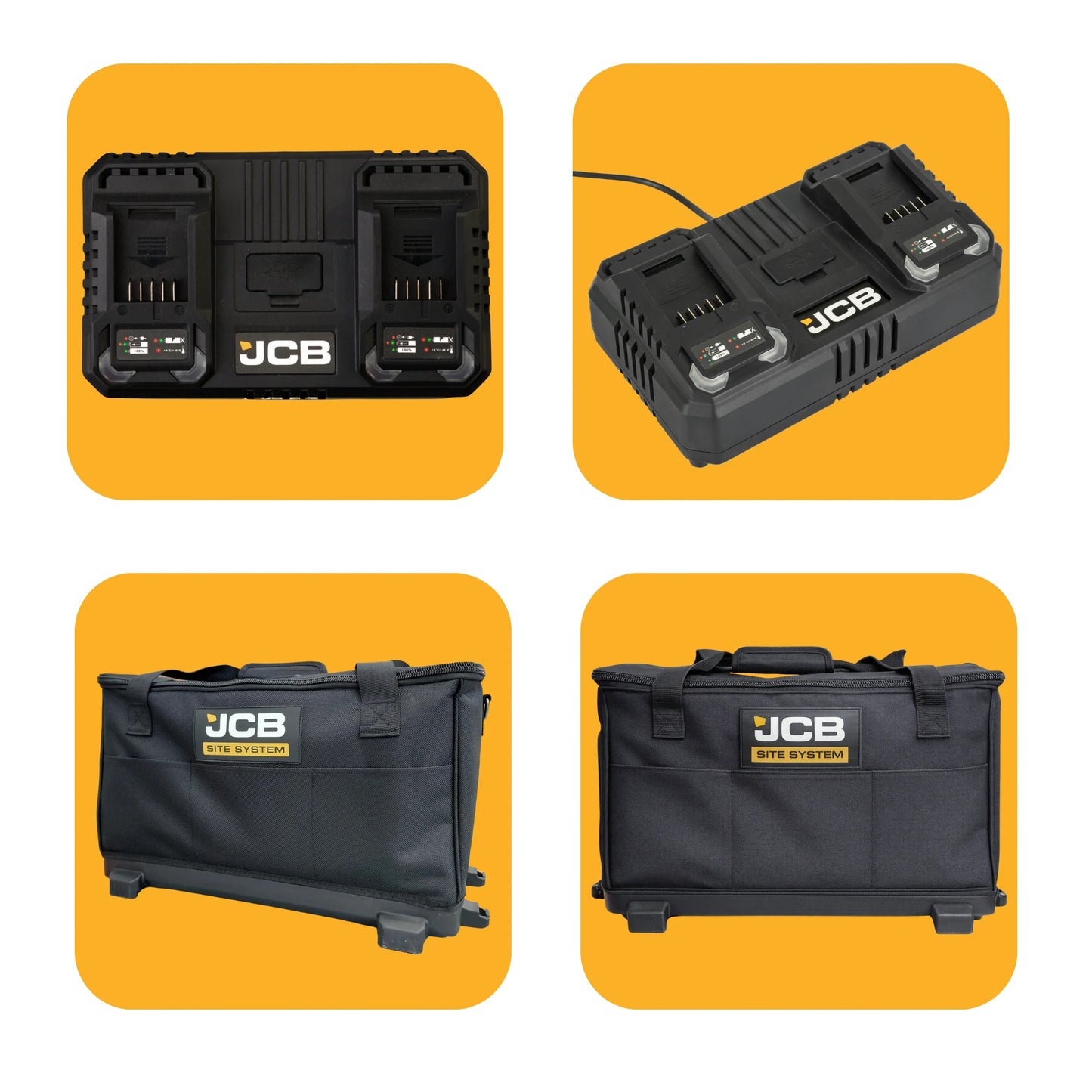 Zestaw elektronarzędzi akumulatorowych JCB 160Nm – zestaw narzędzi z wkrętarka, widok produktu