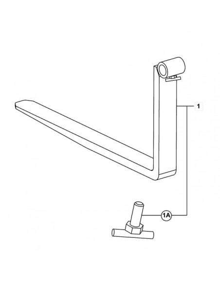 Widły do palet 100x45x1200 (1 sztuka) (545/82136)