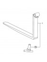 Widły do palet 100x45x1200 (1 sztuka), sworzeń fi 50,7mm (545/82136)