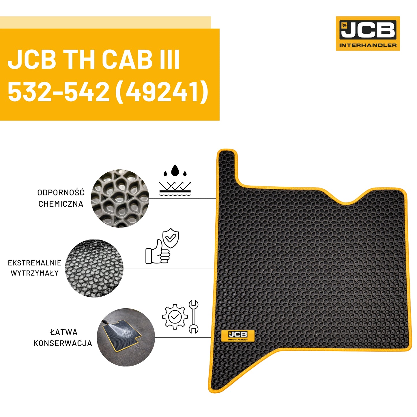 Dywanik eva 3d ładowarka TH cab iii 532 542 ind ag – oryginalna część JCB | Interhandler Koszalin