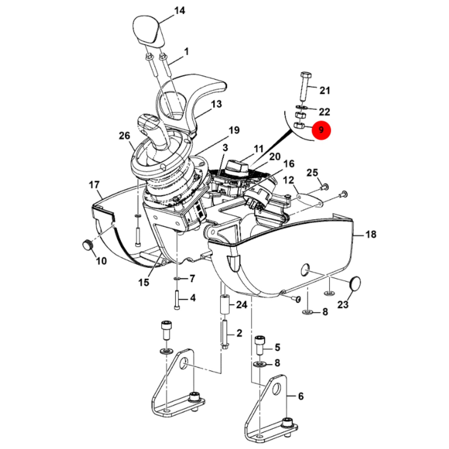 JCB Nakrętka M4 Koparka Ładowarka Części Zamienne 1370/9401D Oryginał