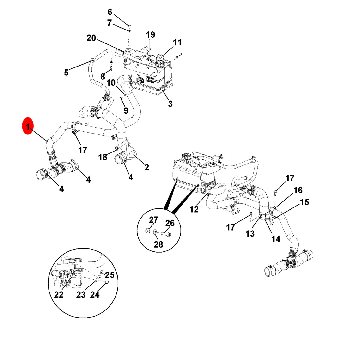 JCB Wąż Hydrauliczny Koparka Ładowarka 332/F8547 Oryginał