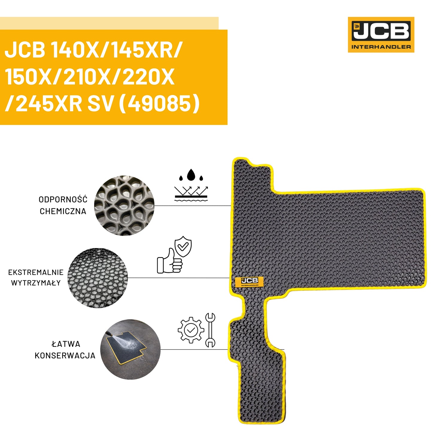 Dywanik eva 3d koparka 140x 145xr 150x 210x 220x 245xr sv – oryginalna część JCB | Interhandler Olsztyn