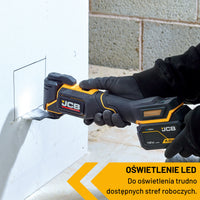 Narzędzie wielofunkcyjne multitool JCB 18V – oscylacyjne do cięcia i szlifowania