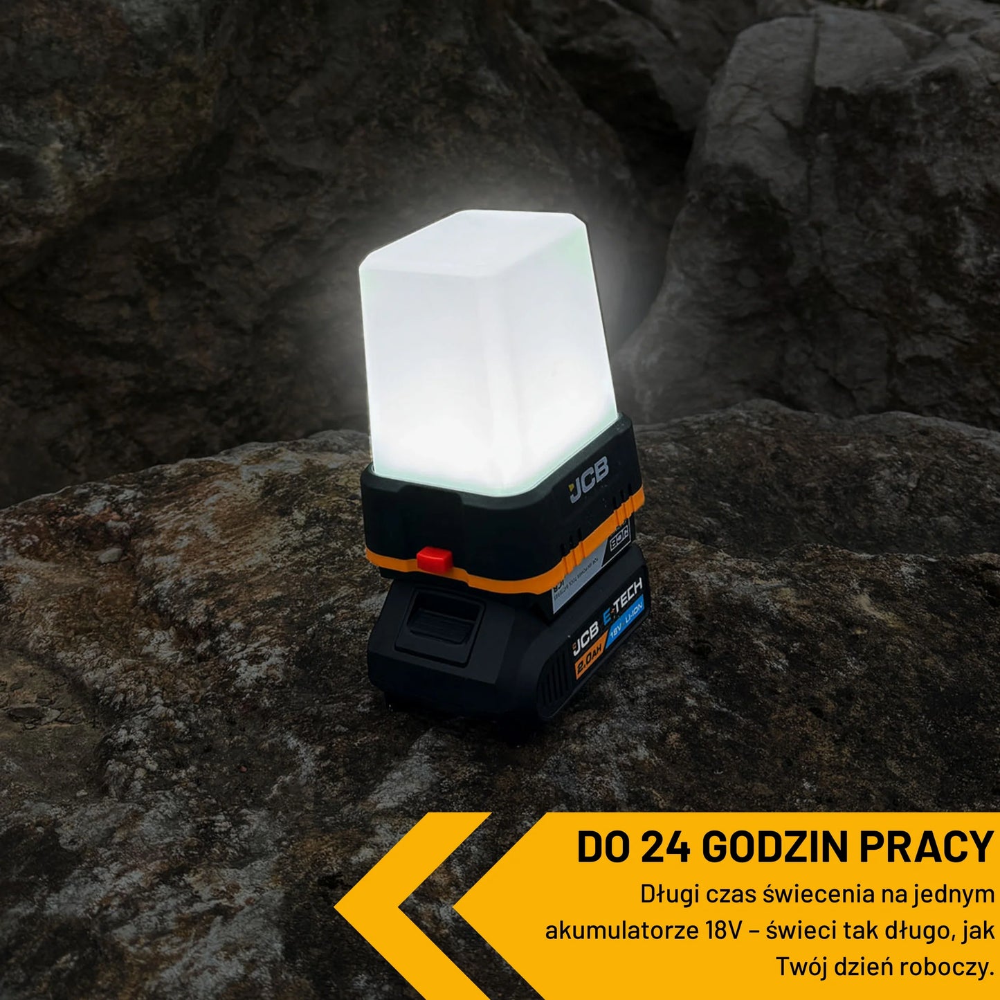 JCB Lampa 1600 lm zasilana akumulatorem elektronarzędzia