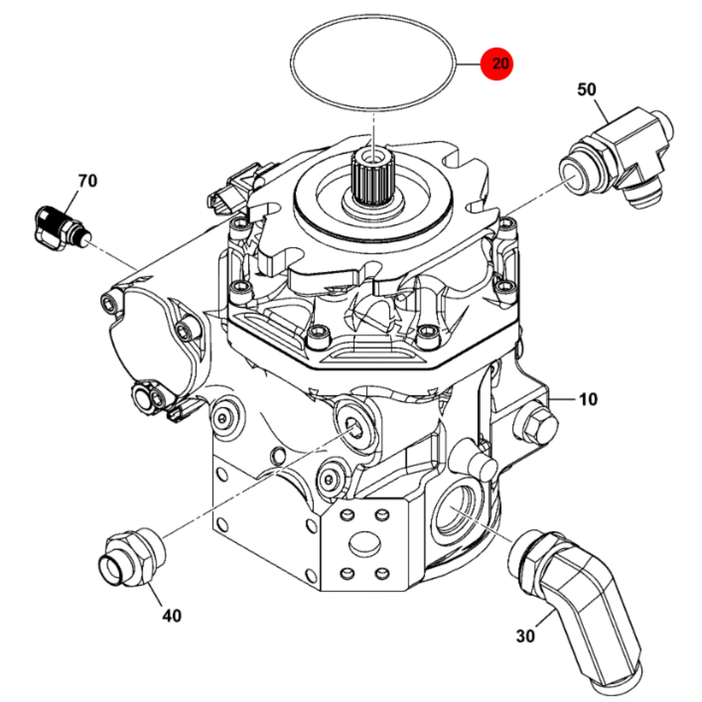 JCB Oring Uszczelka Silnik Koparka 828/10401 Oryginał