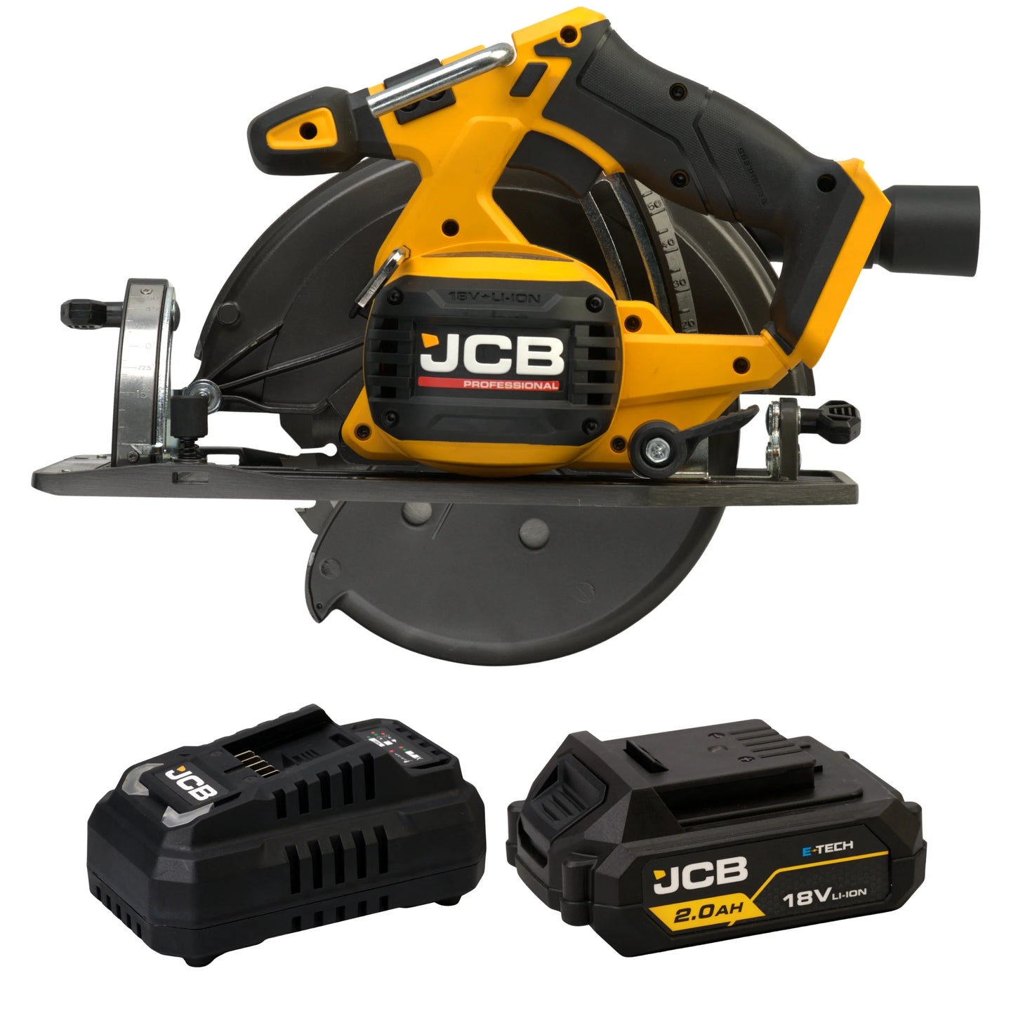 Piły elektryczne do drewna JCB 18PCS-185 185 mm – pilarka tarczowa akumulatorowa, widok produktu