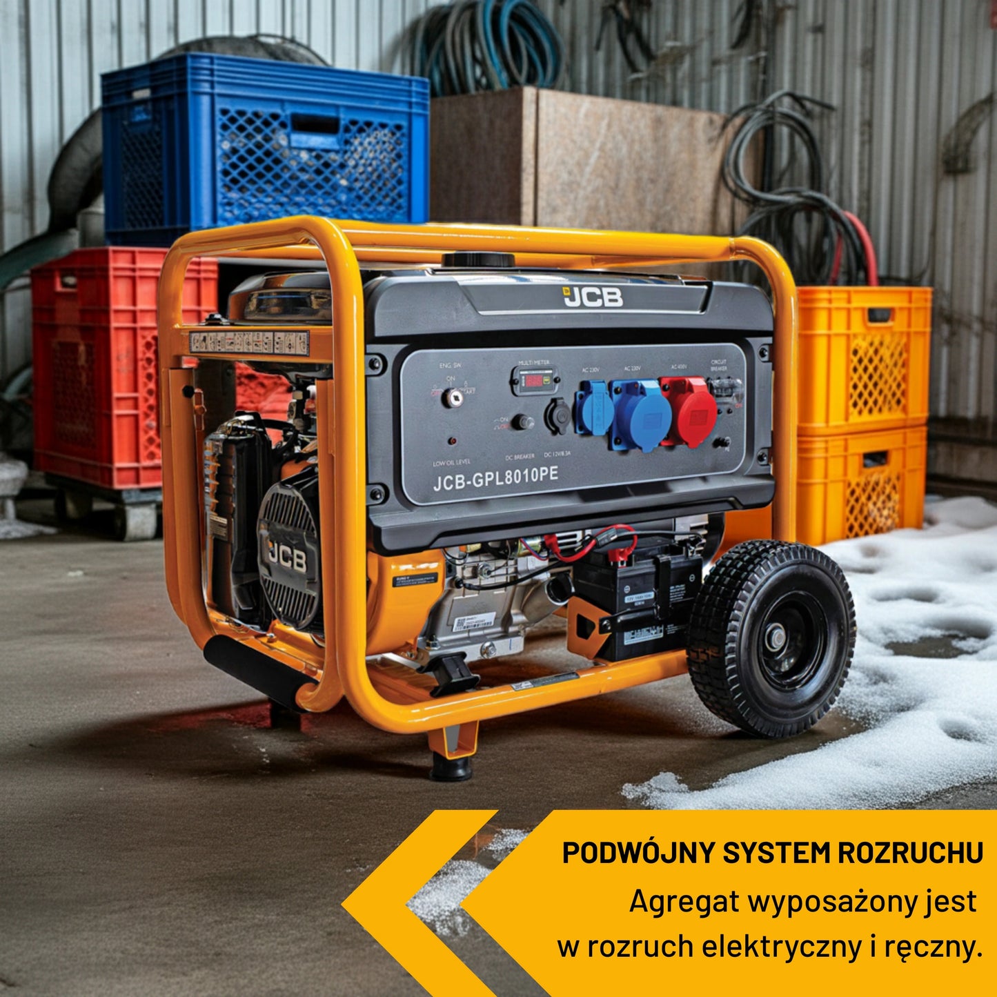Agregat prądotwórczy JCB 7,9 kW – z AVR do domu i na budowę