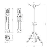 Lampa LED 18V JCB 8400 lm – przenośna lampa budowlana LED