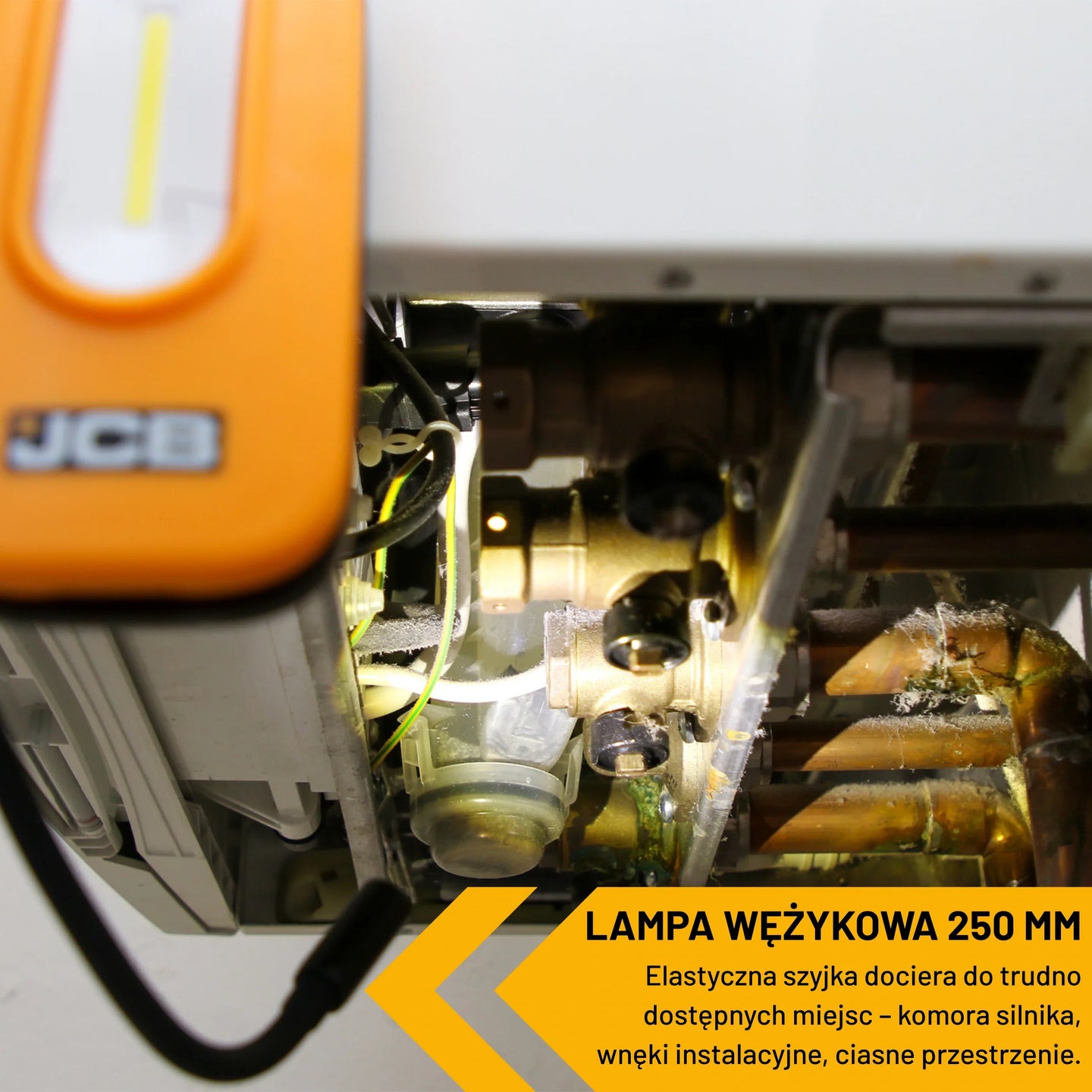Lampa robocza LED akumulatorowa JCB – oświetlenie warsztatowe LED