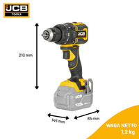 Wiertarko-wkrętarka akumulatorowa z udarem JCB 75Nm – wiertarko wkrętarka z udarem bezszczotkowa