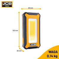 Lampy warsztatowe LED JCB 1000 lm – lampa warsztatowa akumulatorowa