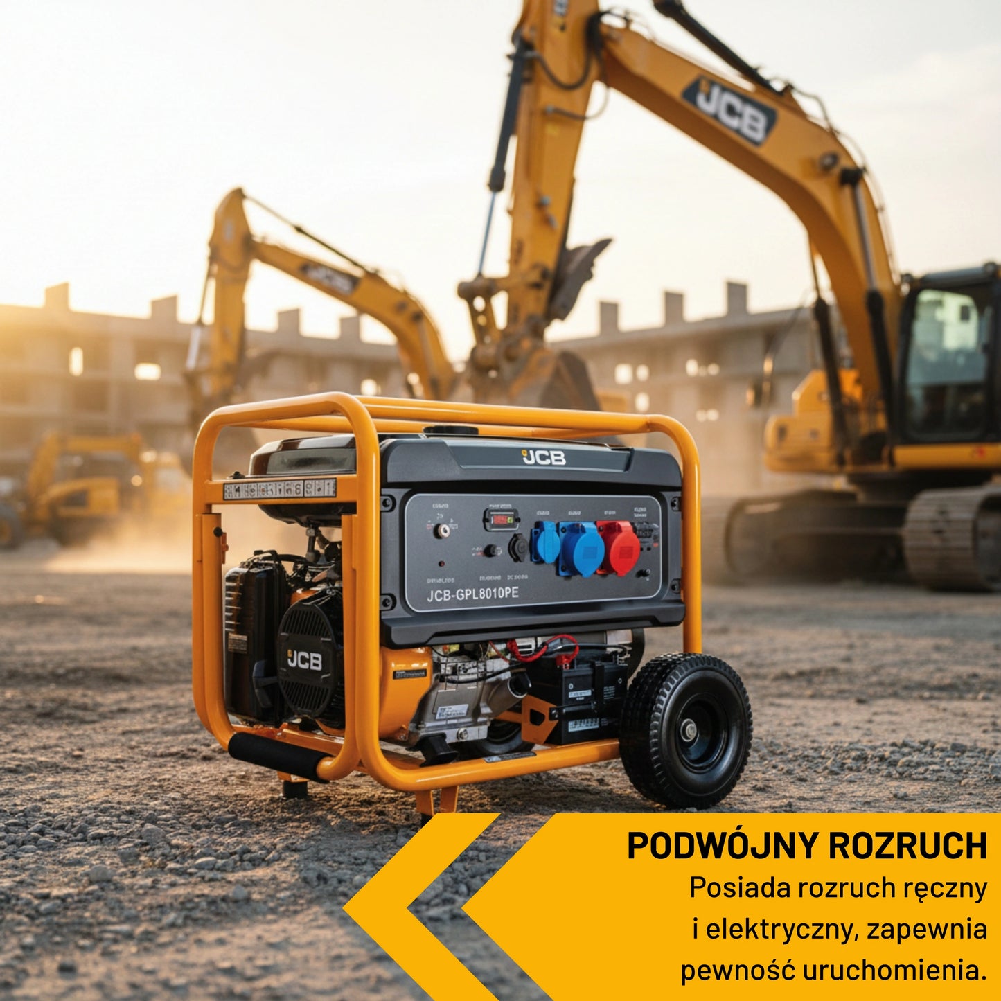 Agregat prądotwórczy JCB 7.9 kW – z AVR do domu i na budowę