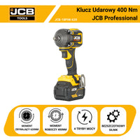 Klucz udarowy akumulatorowy JCB 18V 400 Nm 620 Nm – Brushless do warsztatu