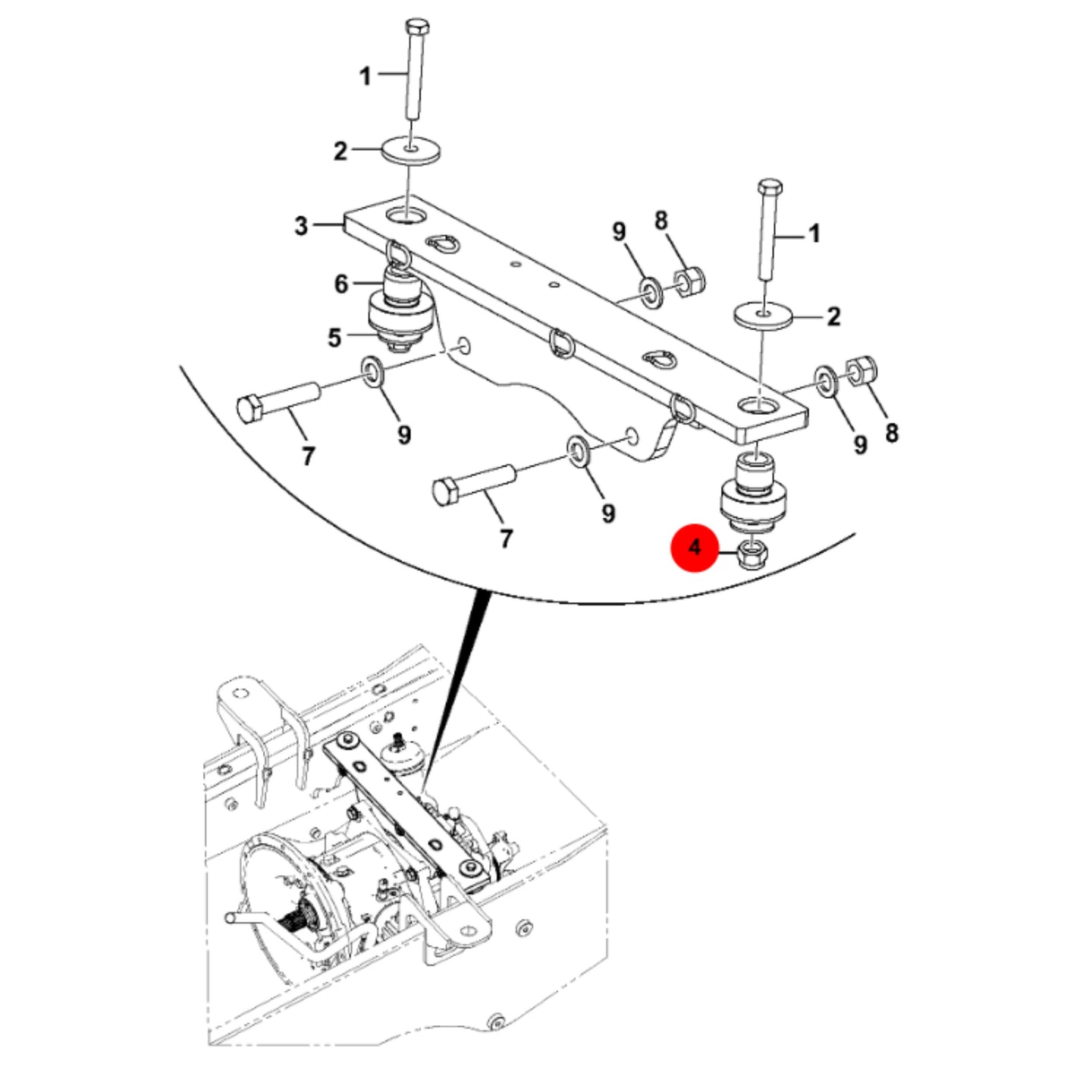 JCB Nakrętka M12 Koparka Ładowarka Części Zamienne 1370/0403Z Oryginał