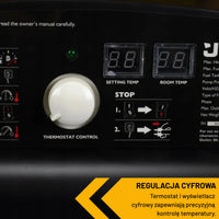 Nagrzewnica olejowa na olej napędowy JCB 63 kW – do hali i warsztatu z termostatem