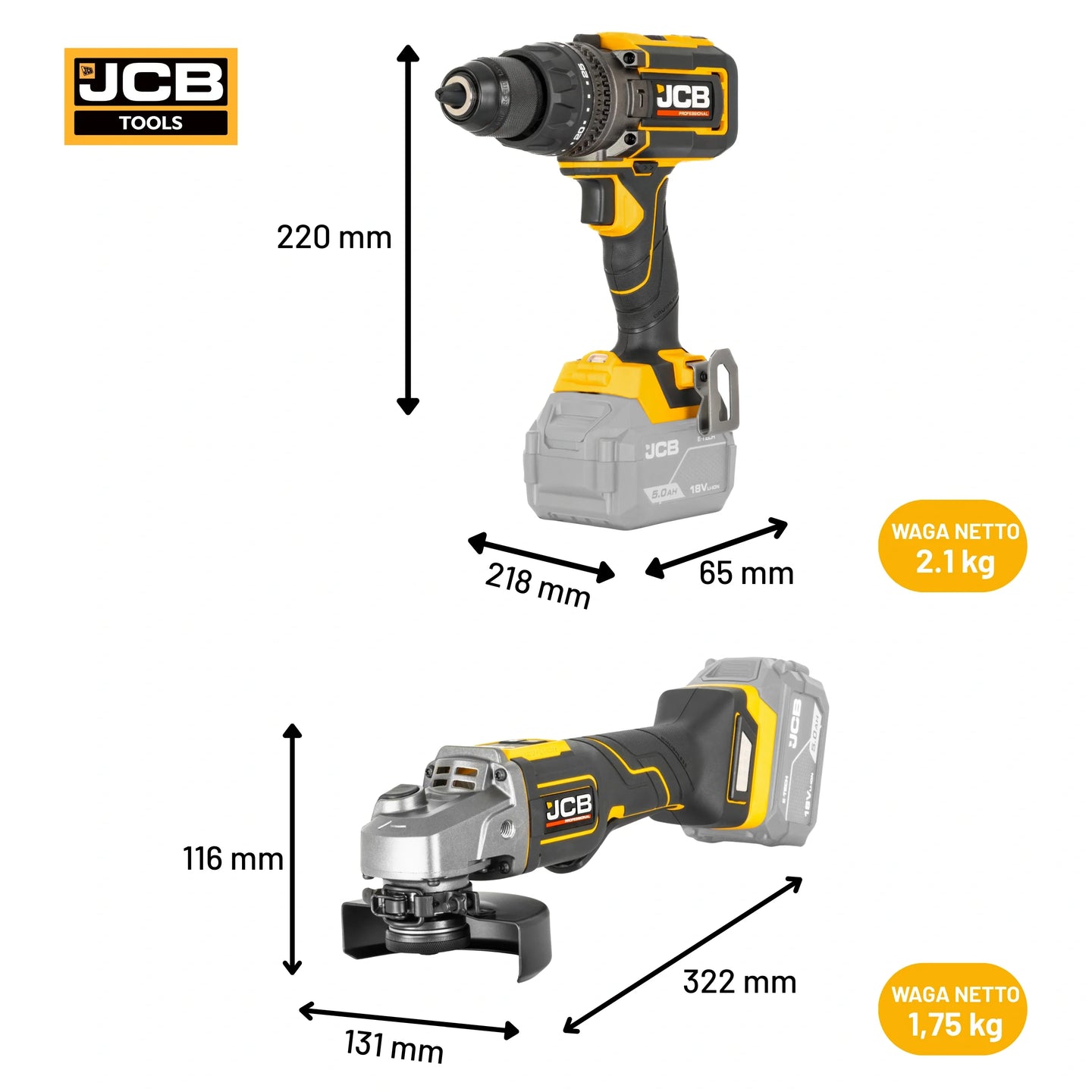 Wiertarko wkrętarki JCB 160Nm – wkrętarka udarowa
