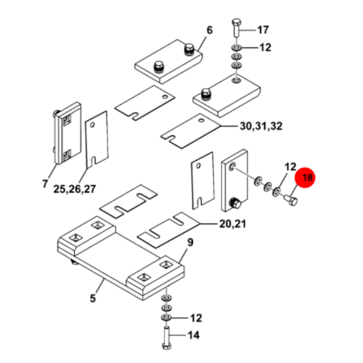 JCB Śruba Koparka Ładowarka Części Zamienne 1318/0507Z Oryginał