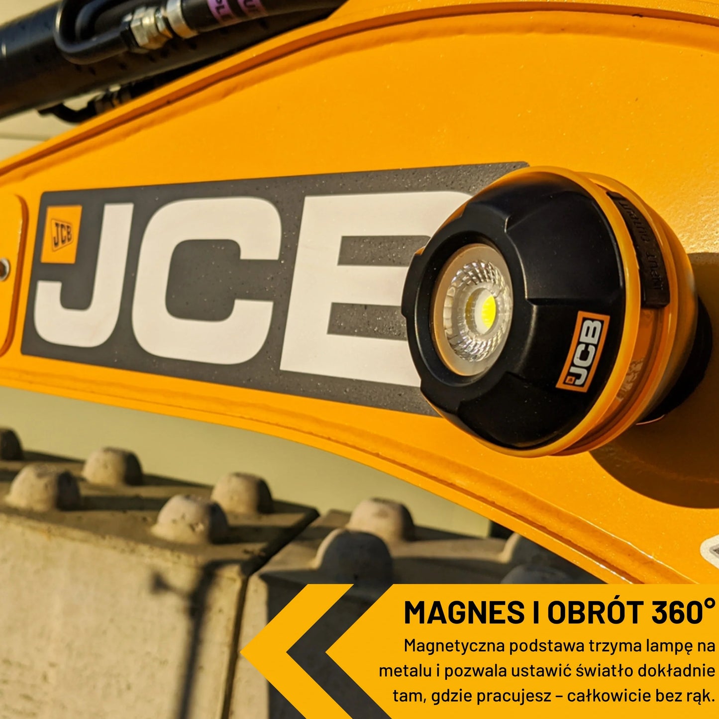 JCB Oświetlenie robocze z obrotową podstawą magnetyczną