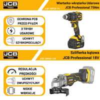 Wiertarka udarowa JCB 75 Nm – wiertarko wkrętarki
