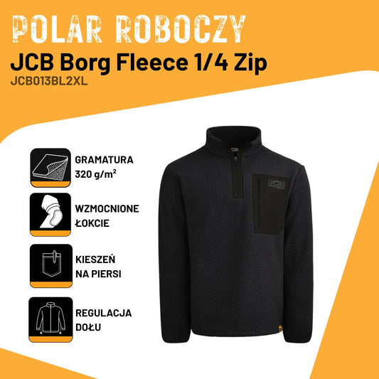 JCB Workwear Polar BHP Roboczy Borg z Zamkiem Unisex