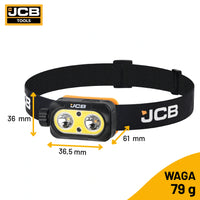 Czołówka akumulatorowa JCB 700 lm – czołówka USB-C