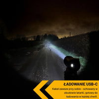 Latarka robocza LED JCB 1400 lm – latarka wodoszczelna, widok produktu