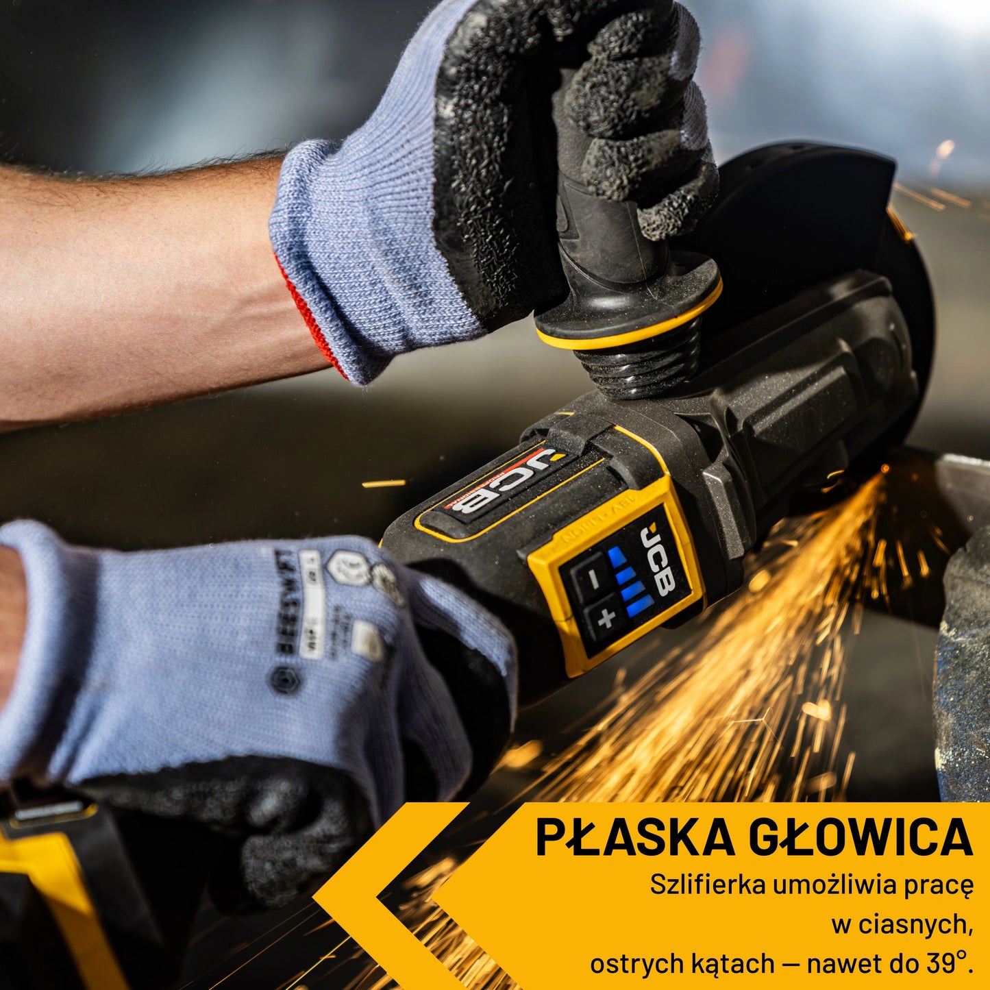 Szlifierka kątowa akumulatorowa JCB 18V 125 mm (JCB-18PFAG-125)