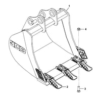 JCB Łyżka Koparkowa 450 Mm Mini 16/19C Sworzeń 30 Mm 980/B2024 Oryginał