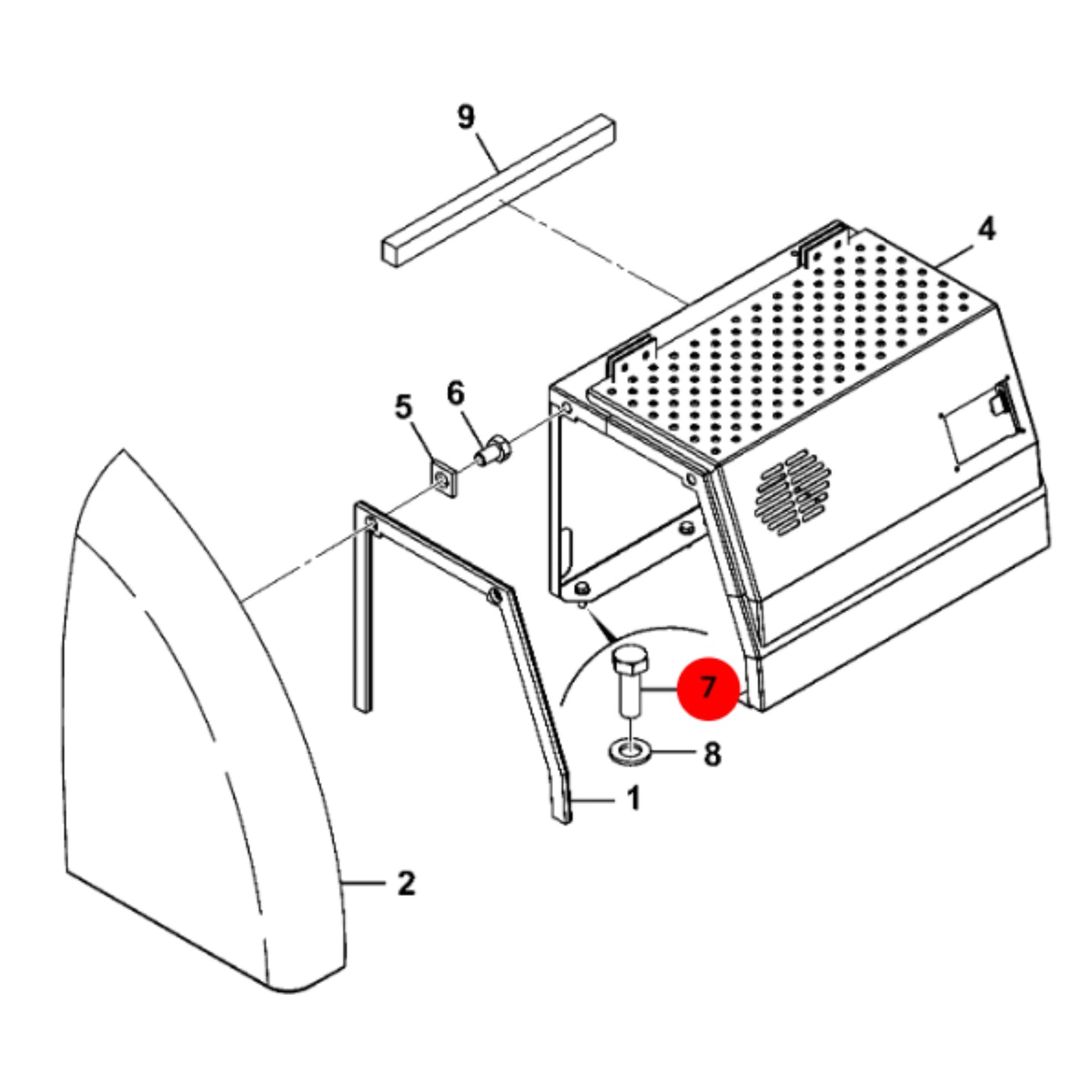 JCB Śruba Koparka Ładowarka Części Zamienne 1316/0508D Oryginał