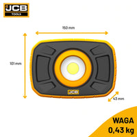 Latarka robocza LED JCB 1500 lm – latarka wodoszczelna
