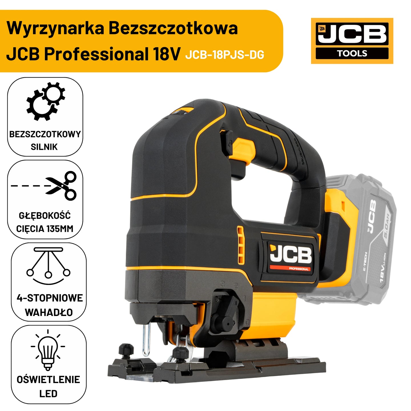 Akumulator JCB 18V Li-Ion 18V (JCB-18PJS-DG)