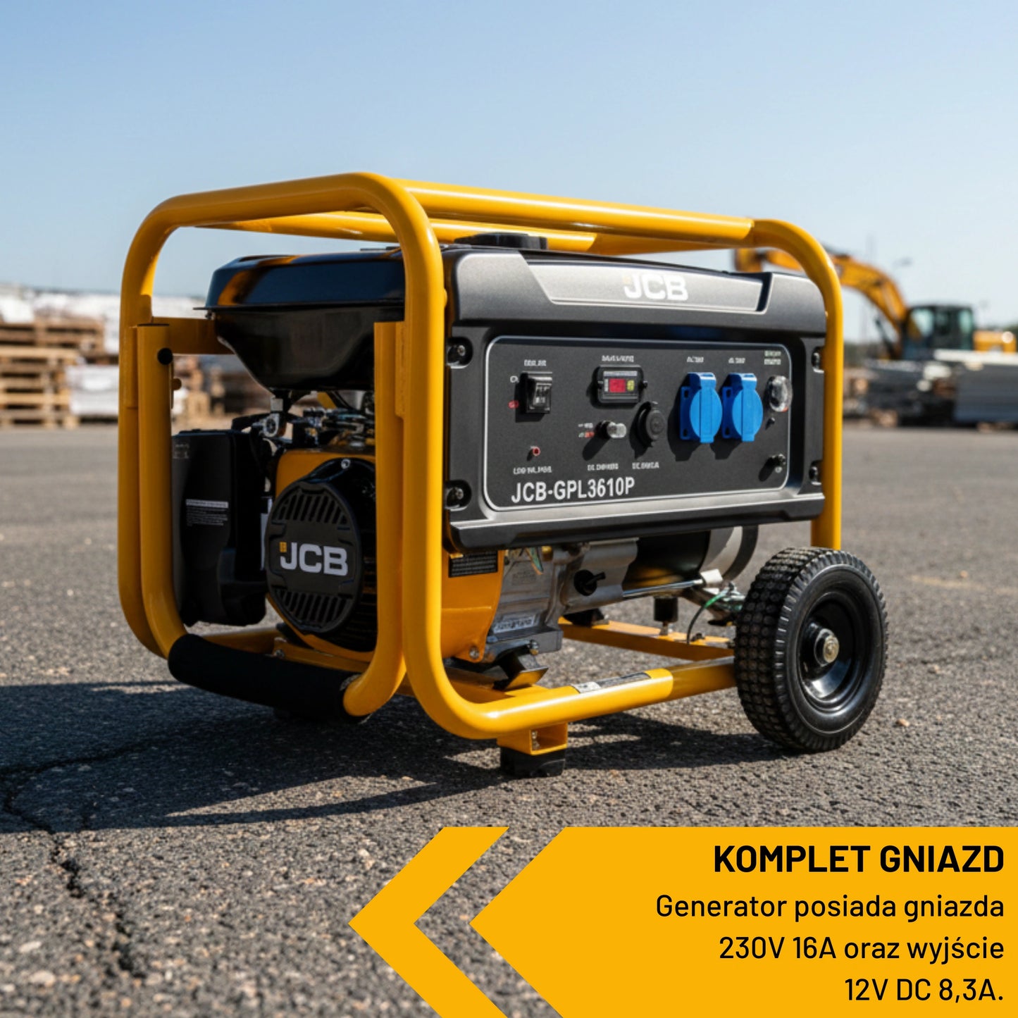 Agregat prądotwórczy JCB 3,6 kW – z AVR do domu i na budowę
